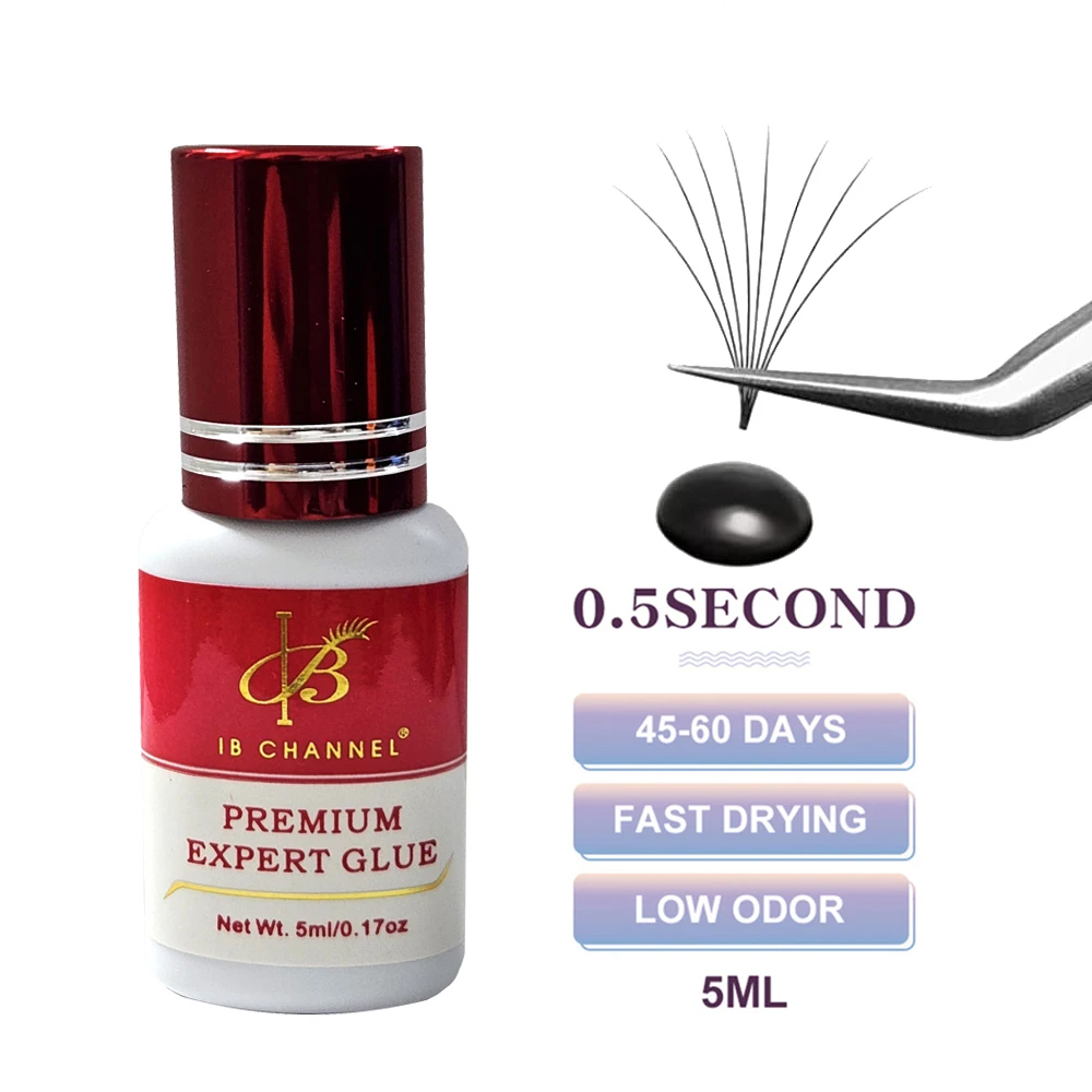 Eyelash Glue 5ml 0.5s Fast Dry False Lashes Extension Glue Lash Adhesive Low Smell No Simulation MSDS Mink Eyelash Glue