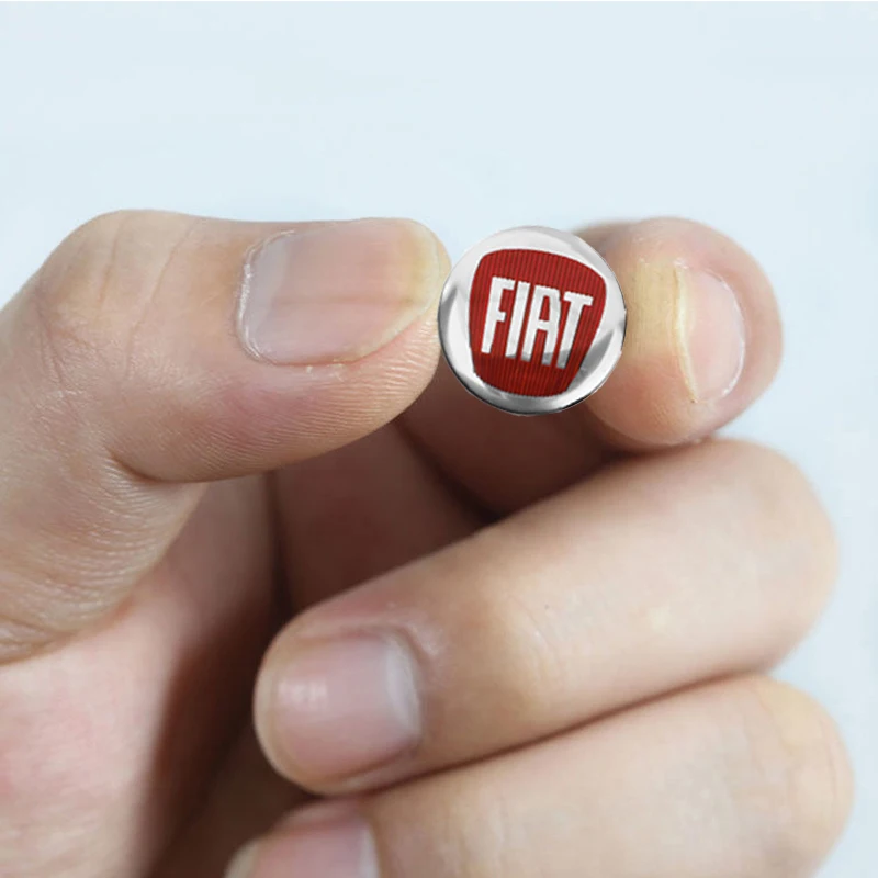 Car Remote Key Emblem Stickers 5/10Pcs Aluminum For FIAT Abarth 500 Tipo Punto Ducato Stilo Palio Bravo Pondo