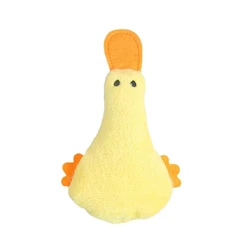 Interactive Plush Duck Catnip Toy for Kittens - Cute Chewing & Teeth Grinding Pet Accessory (Yellow)