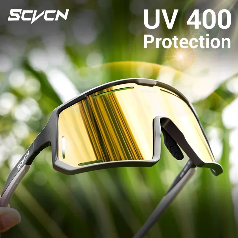 SCVCN Polarized Cycling Glasses Sunglasses for Men Women MTB Glasses Sports Driving Running Hiking UV400 Lightweight Goggles