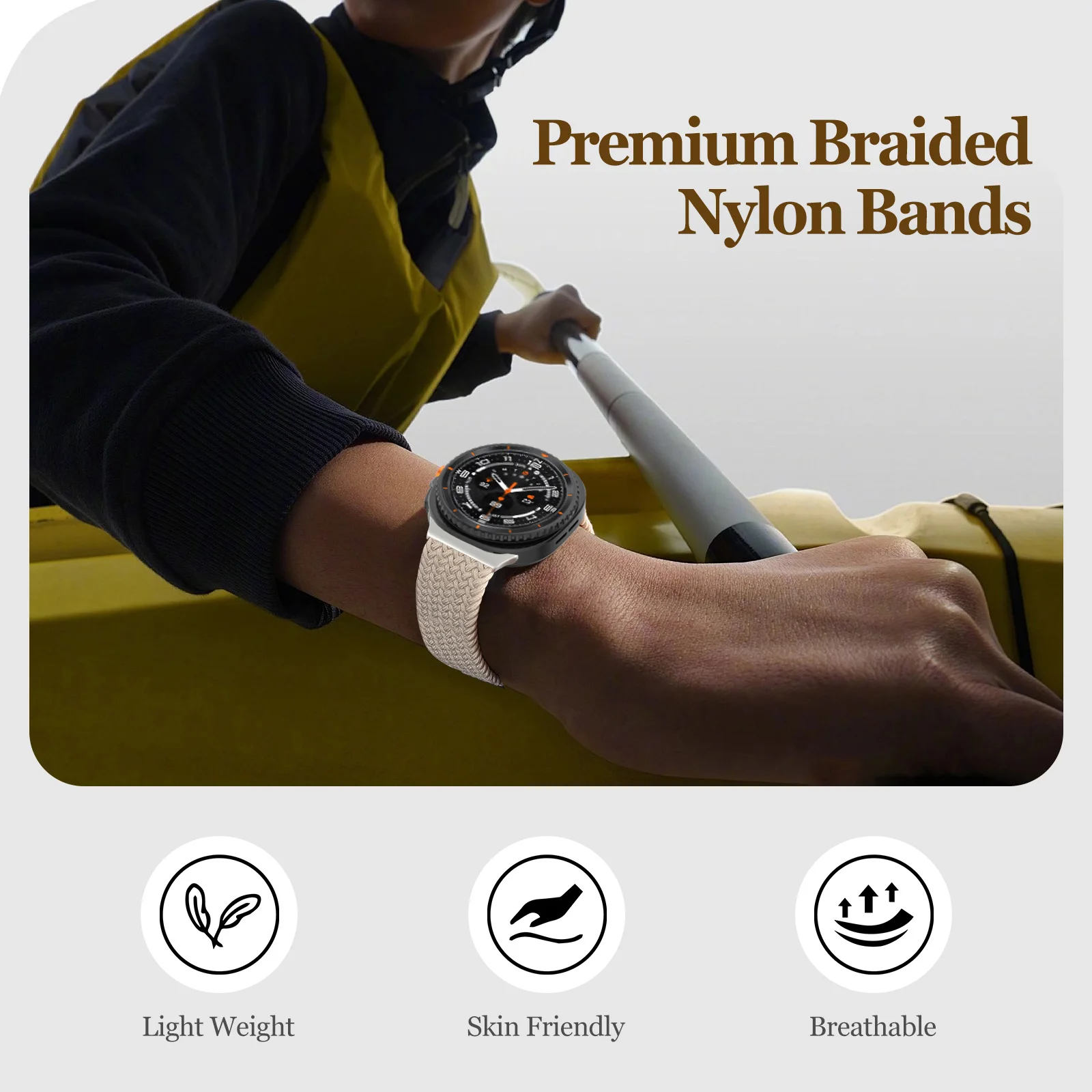 Magnetic Braided Nylon Watch Band Bracelet