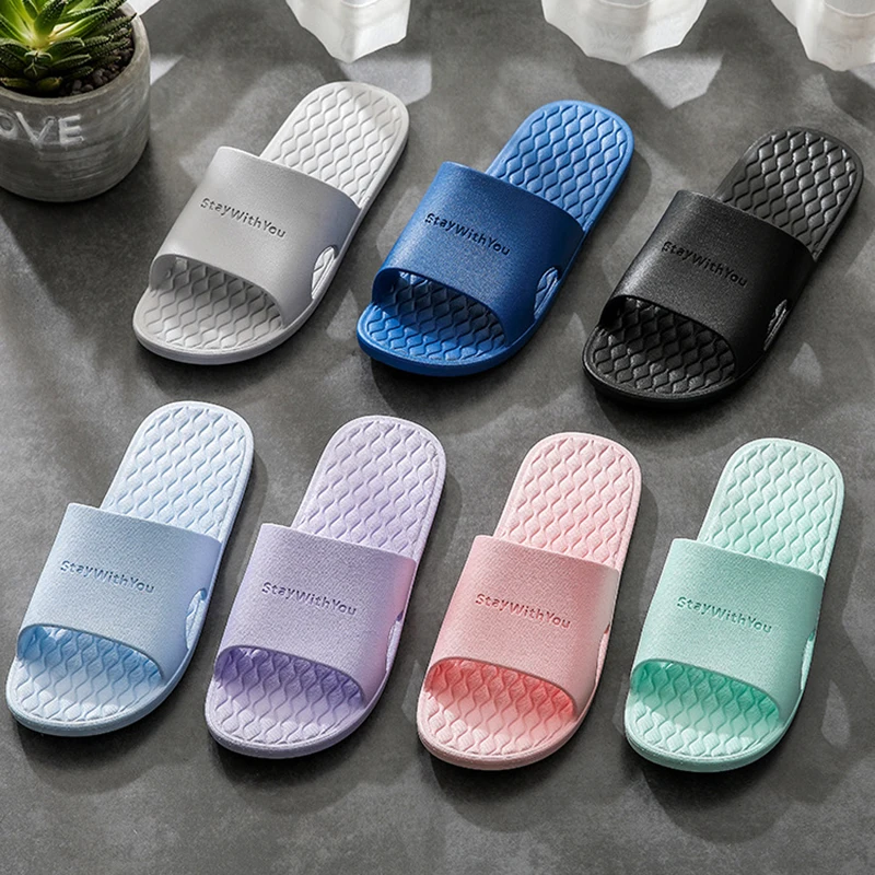 Family Unisex Women Men  Fashion Slippers EVA Soft Sole Summer Beach Sandals Couples Casual Flip Flop Shoes Bathroom Slipper 3