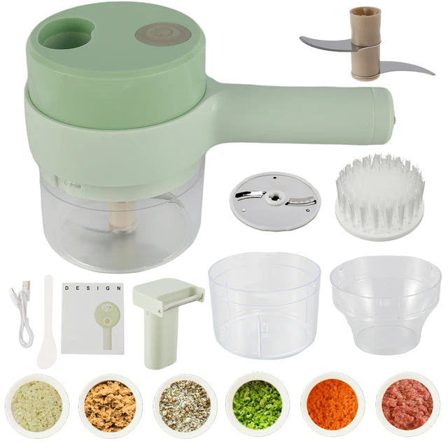 Kitchen Food Chopper Electric Rechargeable Built-in Battery Vegetable  Slicer Dicer For Onion Garlic Nut Veggie - AliExpress