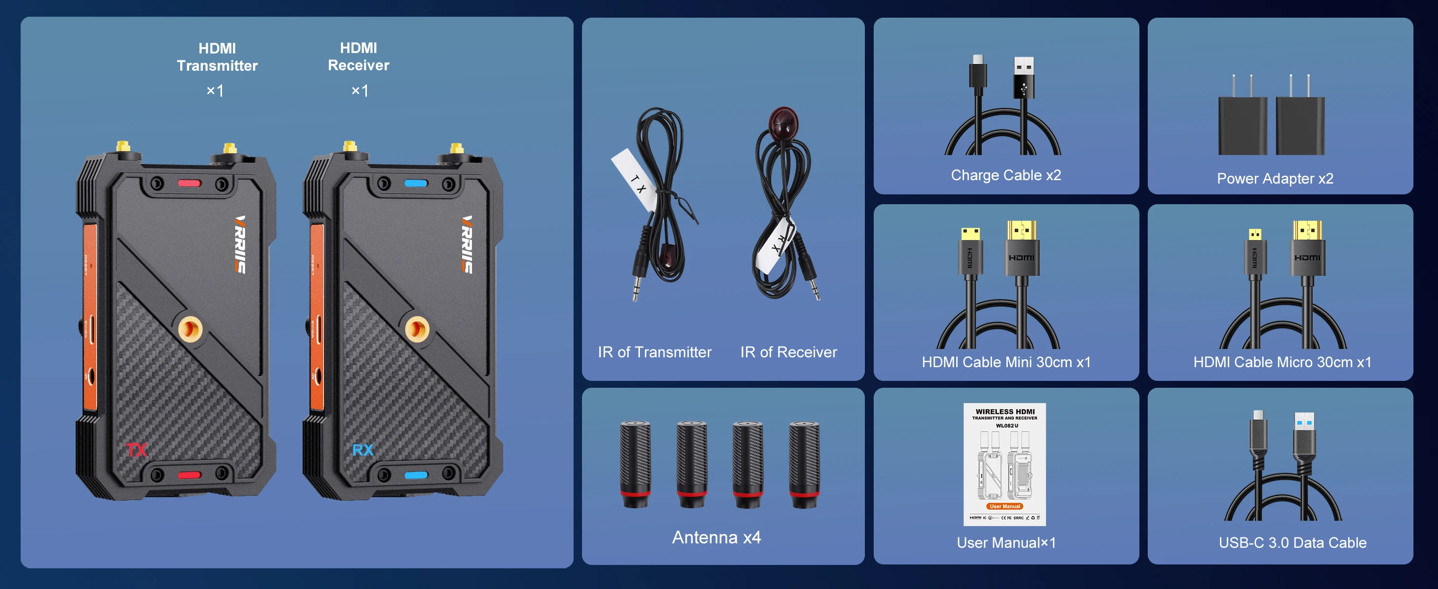 5G Wireless HMDI Extender Kit Transmitter Receiver UVC Capture Function supports