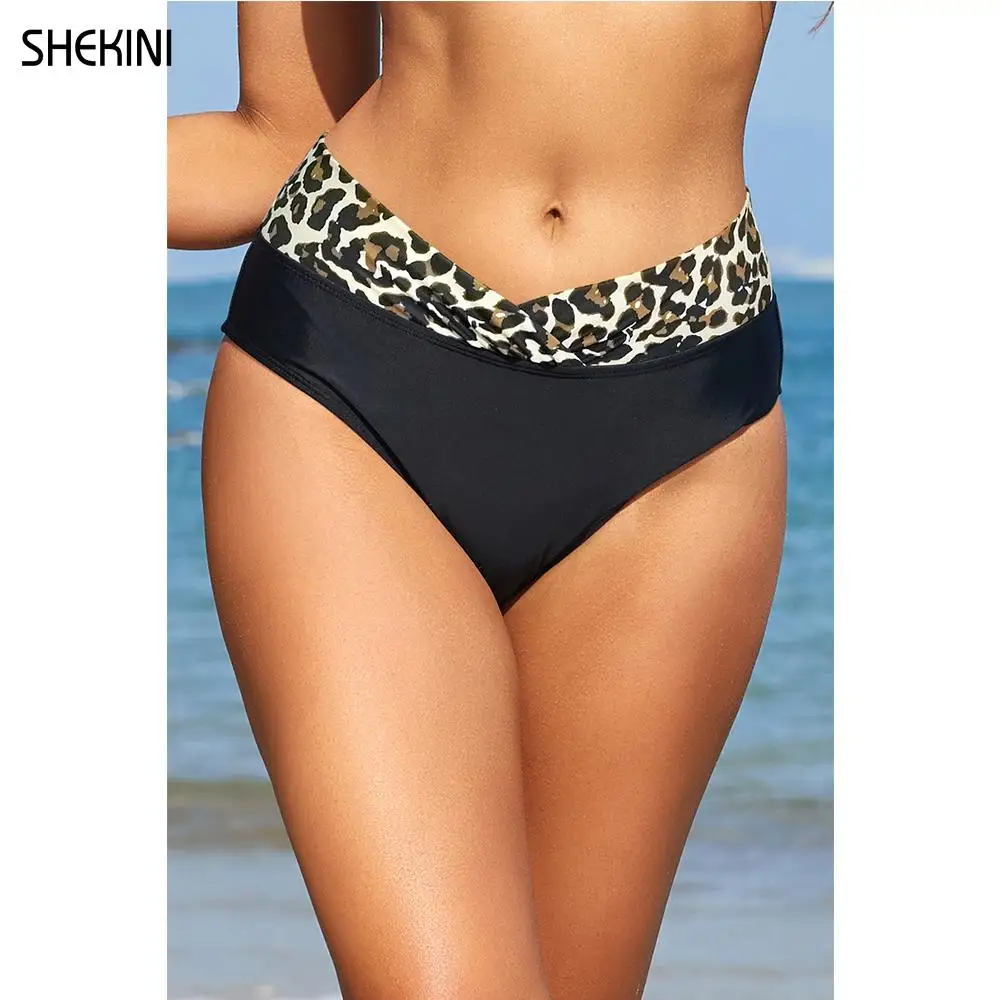 Black Leopard Bikini Bottom, Womens Bikini Bottom Swim