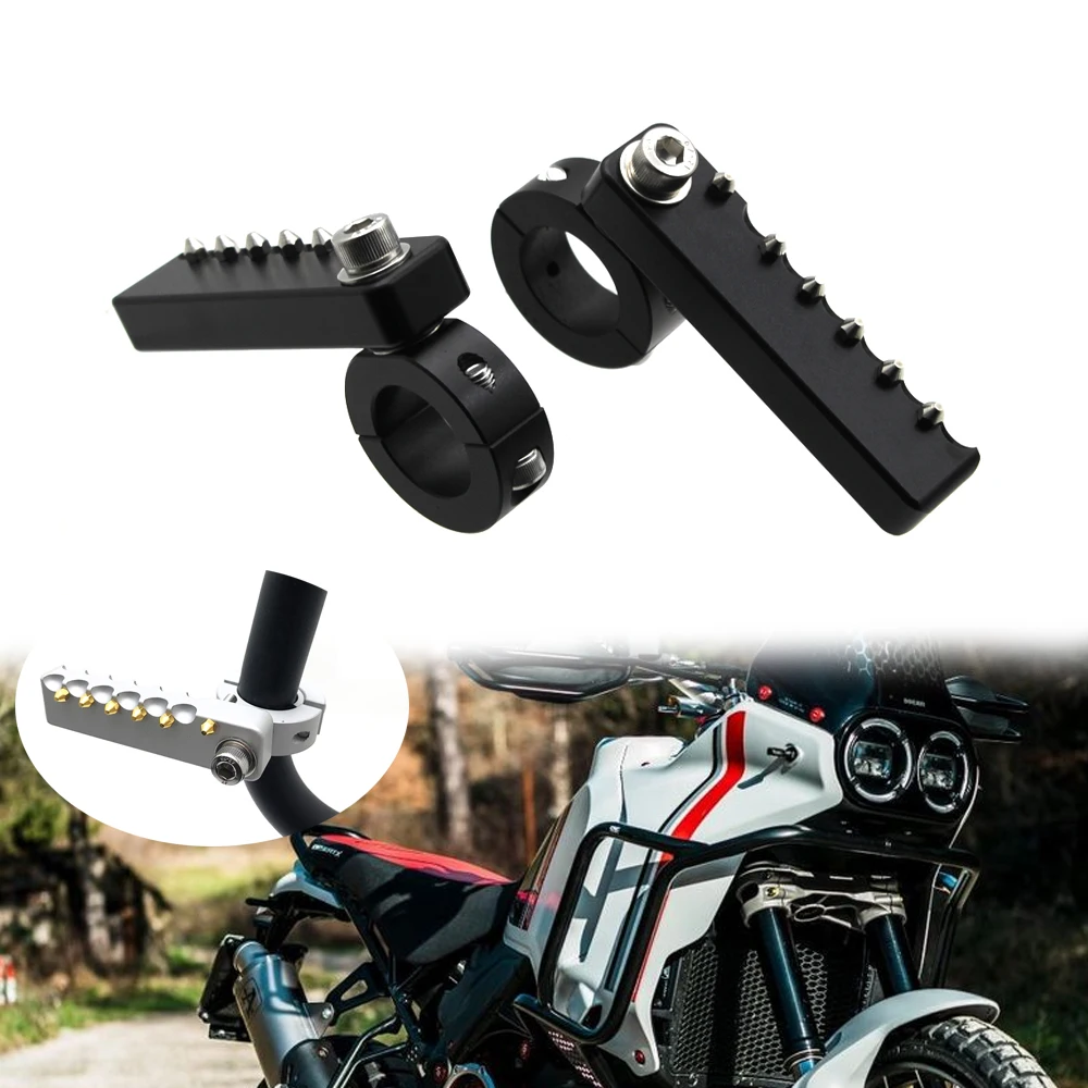 22mm25mm28mmCrashBarFrontFootPegsFoldingFootrestsClampsFor