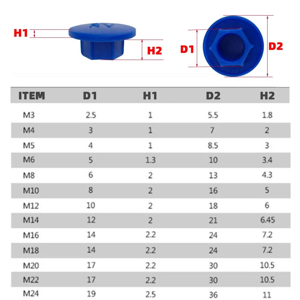 Plastic Screw Cap Plastic Screw Cover 20 Pcs/Lots M3/M4/M5/M6/M8/M10/M12/M14 Anti-rust Waterproof Cap Nylon Inner Hexagon Screw Protective Cover