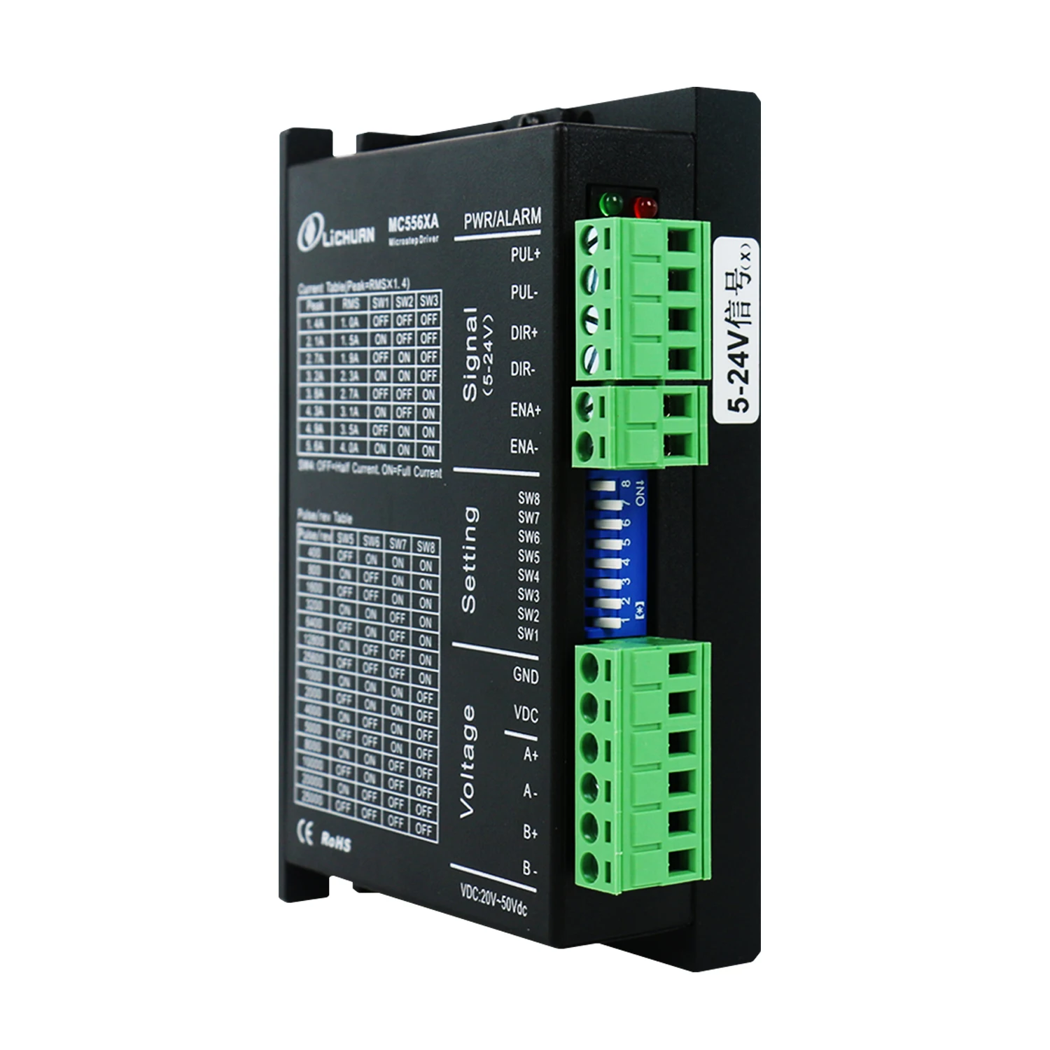 디지털 스테퍼 드라이버 컨트롤러 MC556XA 5.6A 20-50VDC 네마23 24 34 스테퍼 모터용