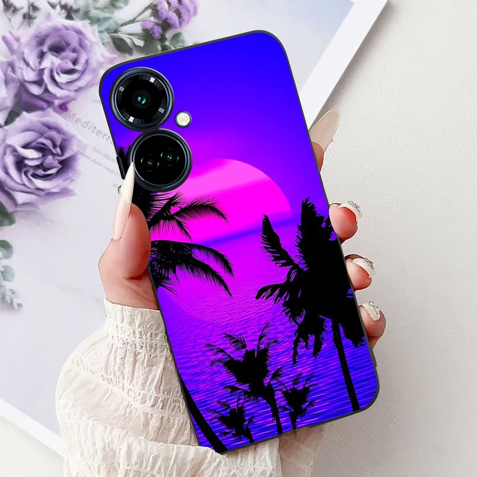 Elegant Butterfly Cat Black Silicone Soft Phone Case