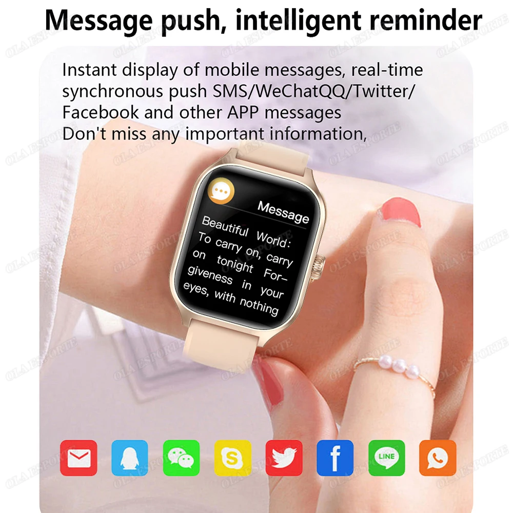 2025 New Smart Watch Men Women Gift Full Touch Screen Digital Sport Fitness Message Watches Bluetooth Call Smartwatch Wristwatch