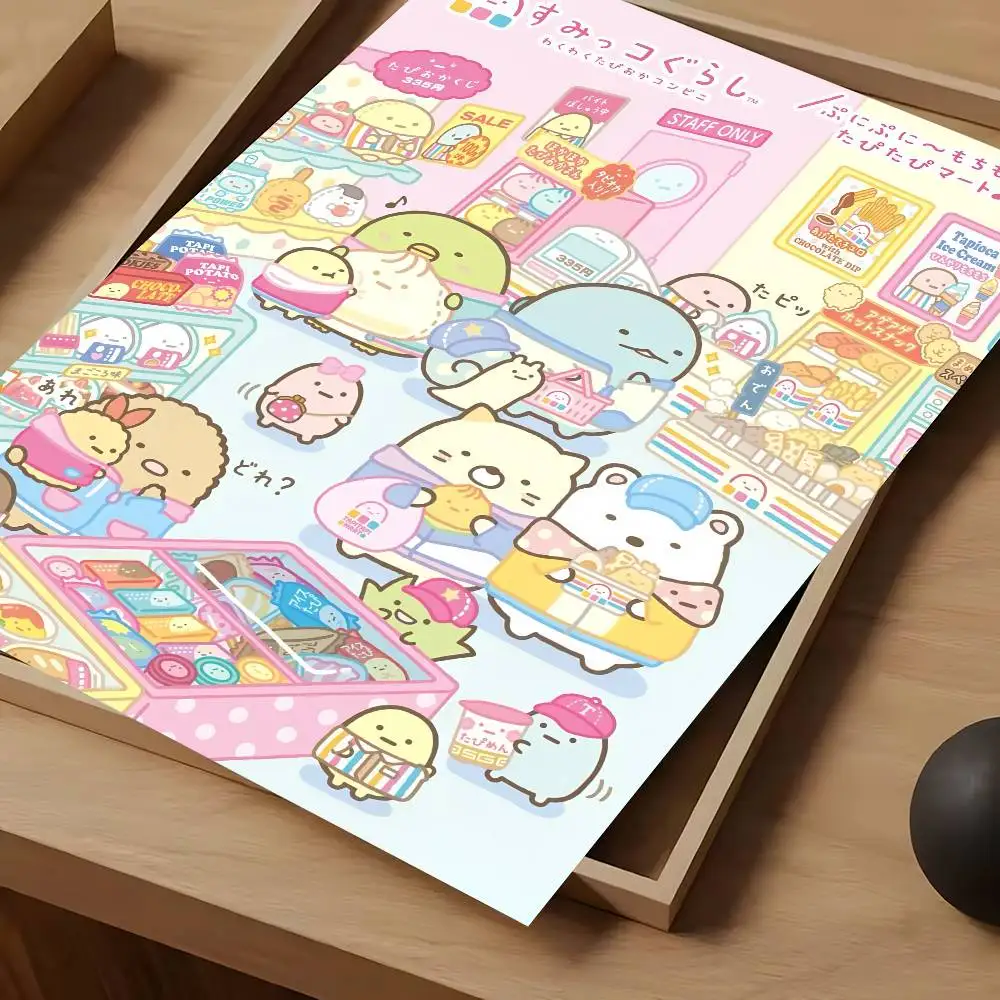 Anime S-Sumikko Gurashi Poster, wasserdicht, Vintage-Filmposter, hochwertiger Wandkunstdruck für Raumdekoration, Geschenk – Detail 9