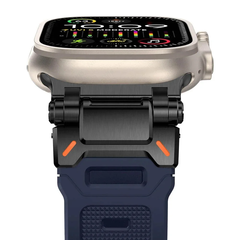Titanium Color Silicone Sport Strap