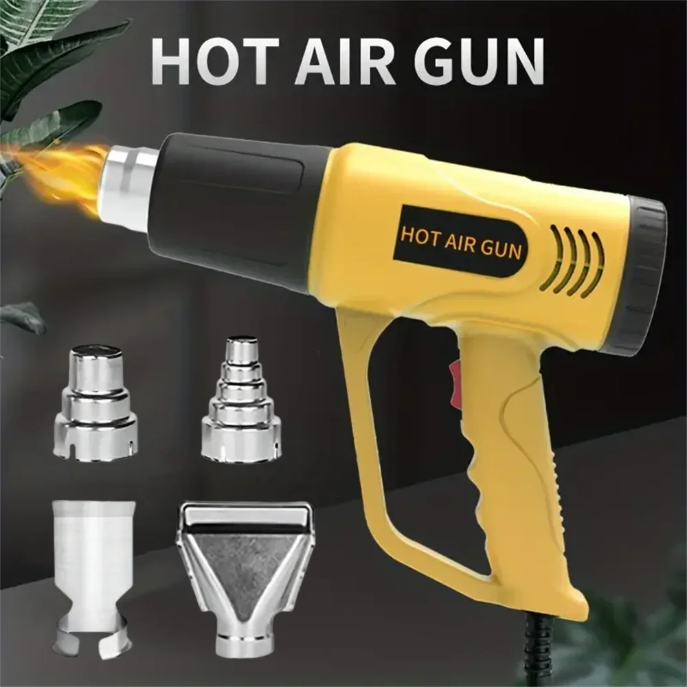 Hot Air Gun Heat Gun 2000W Handheld Industrial Grade Two Temperature Setting Home Decor Projects Crafting