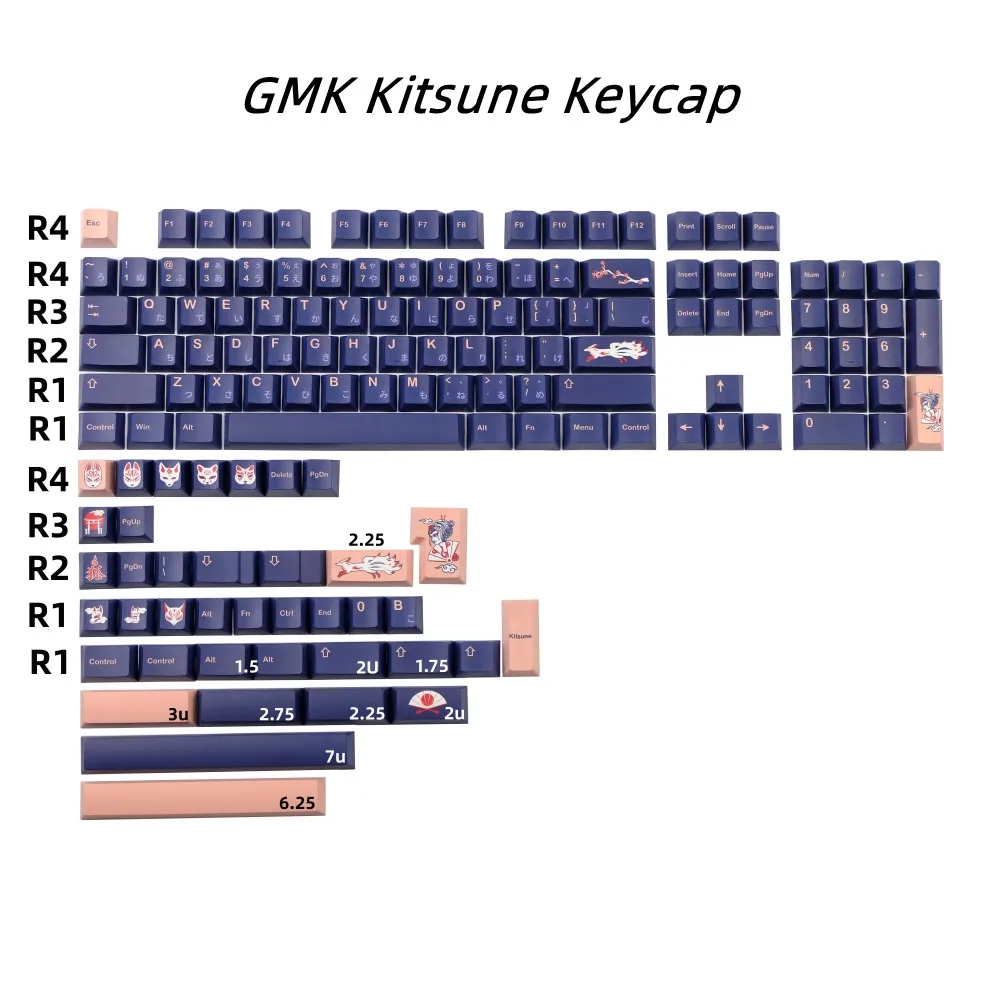 Perfil cereja, PBT japonês, 142 Chaves, Sublimação DYE, Mx Switches
