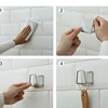 Kitchen Sink Accessories organizer shelf Sponges Drain Drying Rack Stainless Steel Kitchen Sponges Holder Self Adhesive Sink 4