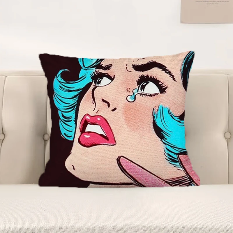 

Pop Art Cushion Cover Pillow Cases Cushions Hugs Decorative Pillowcases Covers Pillowcase Sofa Luxury Pillows Home Textile