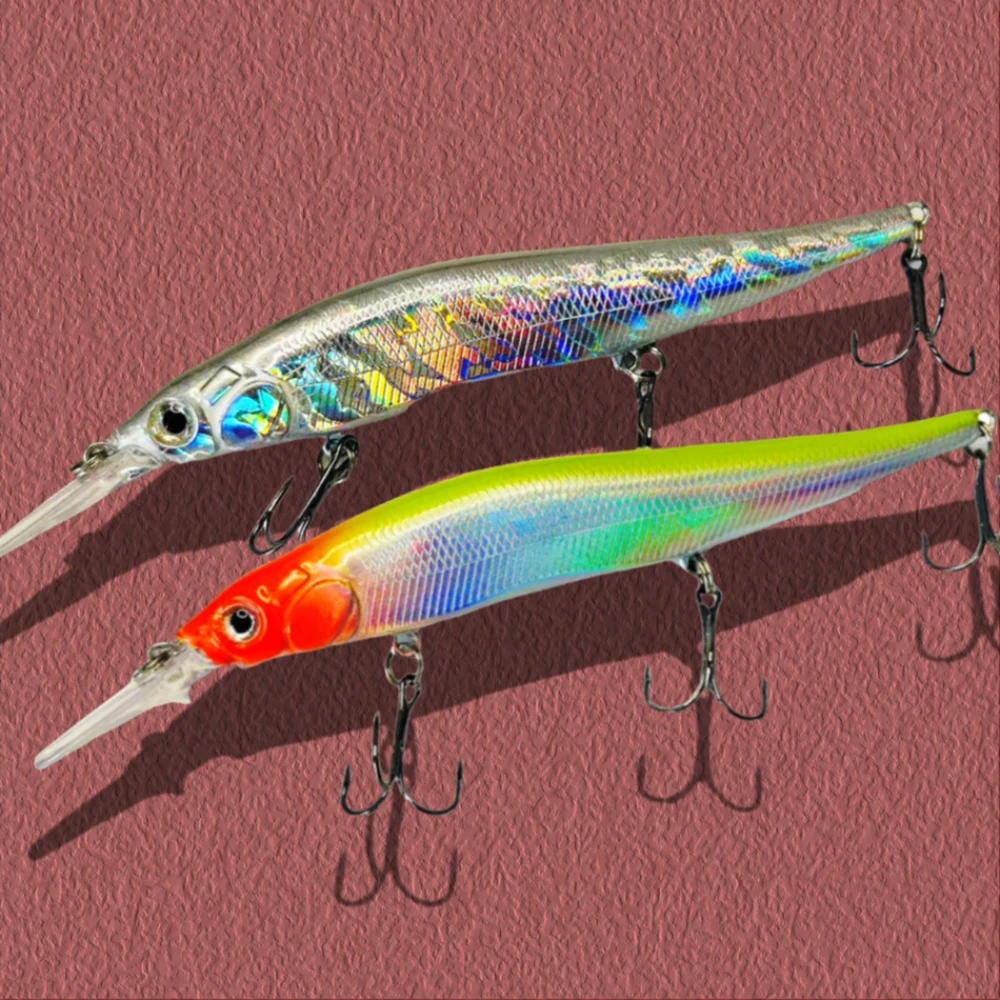 Langsam schwimmende Minnow Vision 110 Angelköder 110 mm 14,5 g Jerkbaits Shallow Dive Rolling Wobbler Pike Wink 110SF Walleye Baits