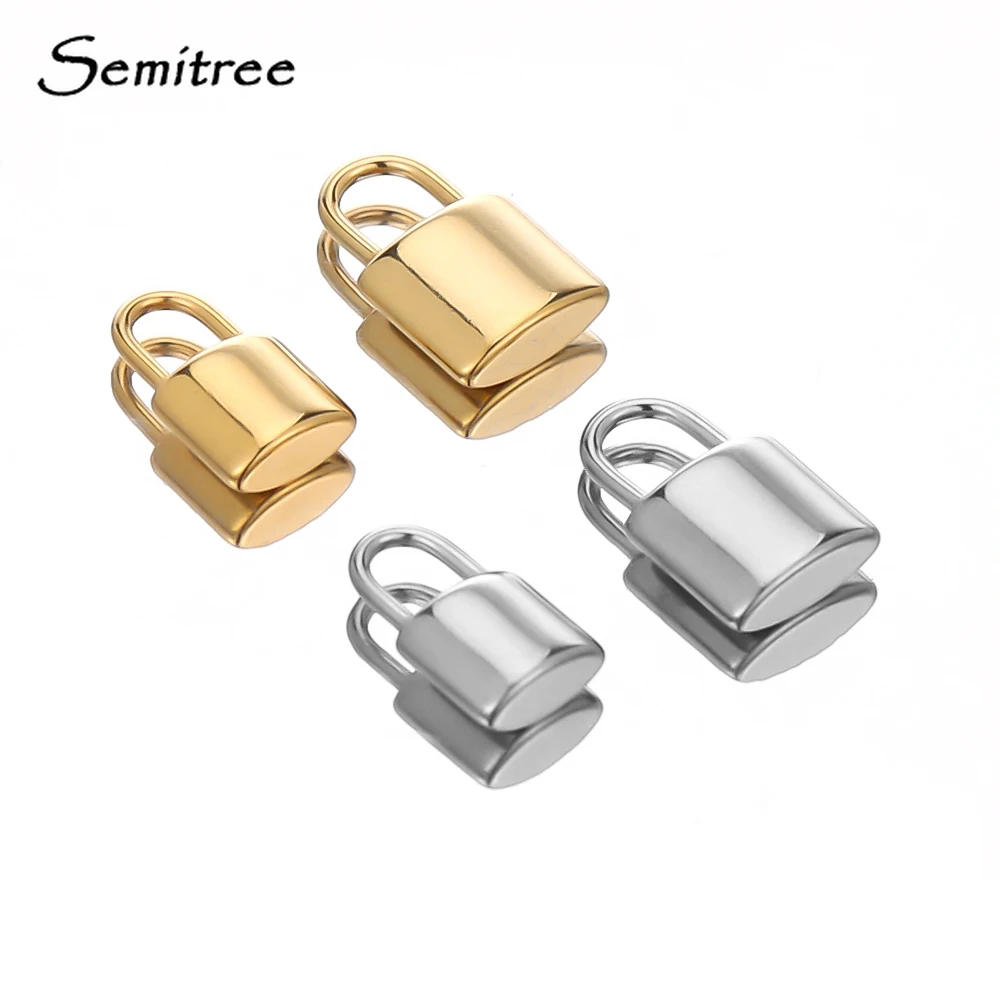 

5pcs Stainless Steel Lock Charms for DIY Jewelry Making Necklace Hip Hop Pendant Findings PadLock Accessories Crafts Supplies