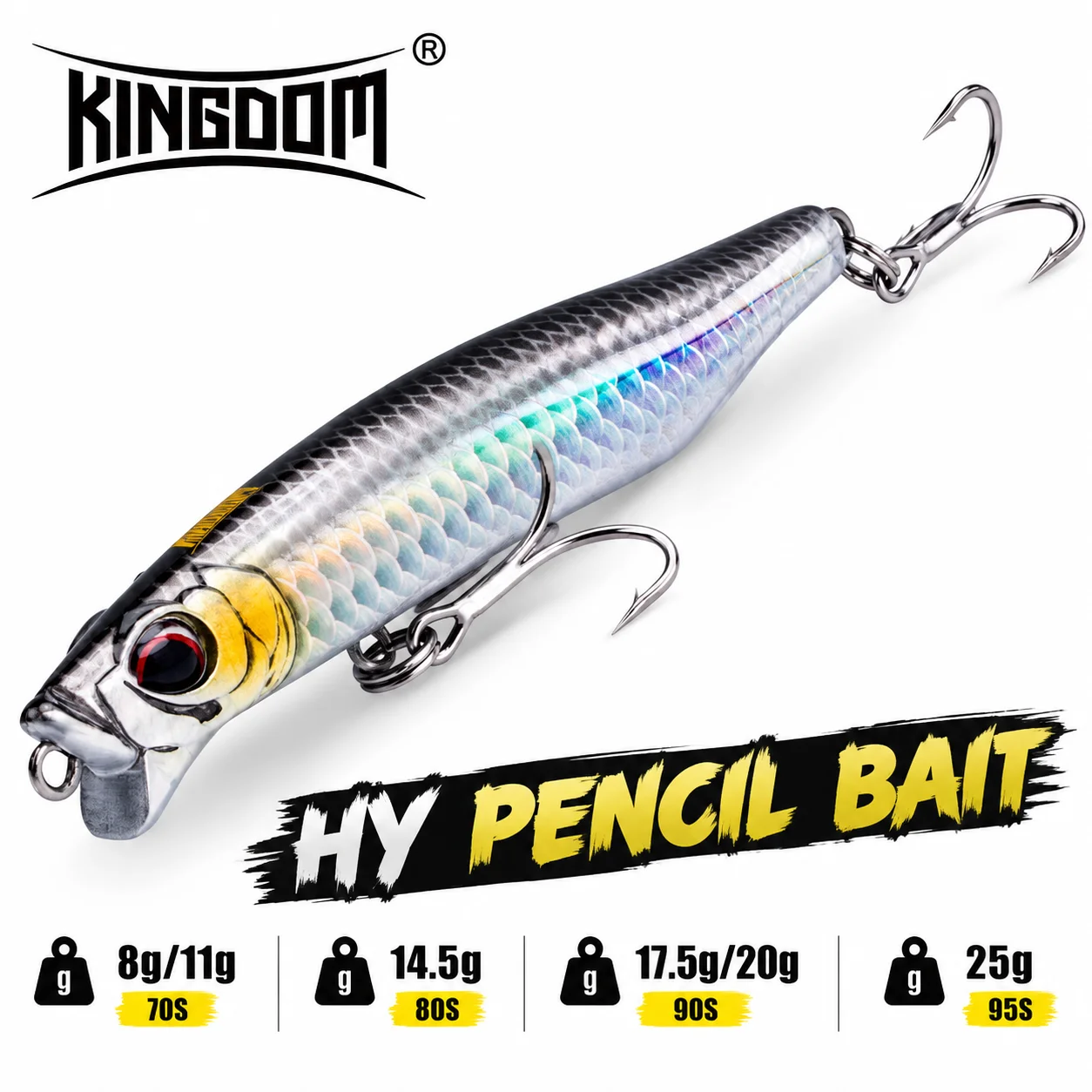 Kingdom Pencil Baits Künstliche Angelköder 8g 11g 14,5g 17,5g 20g Sinkender Bleistift für Wolfsbarsch Langwurf Wobbler Harter Köder