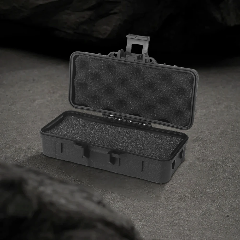 Survival Storage Container with Sponge Sealed Shock Absorption Box Dustproof Safety Protective Tool Case for Instrument Gear