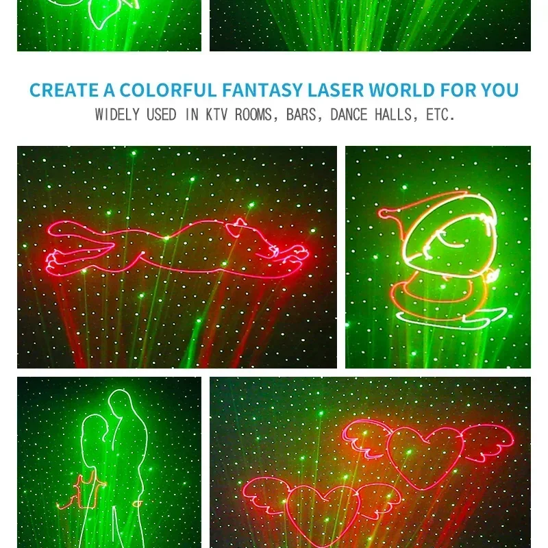 3D Full Color Animation Laser Projection Light Christmas Bar KtV Beam Animation Stage DJ Disc Laser Light