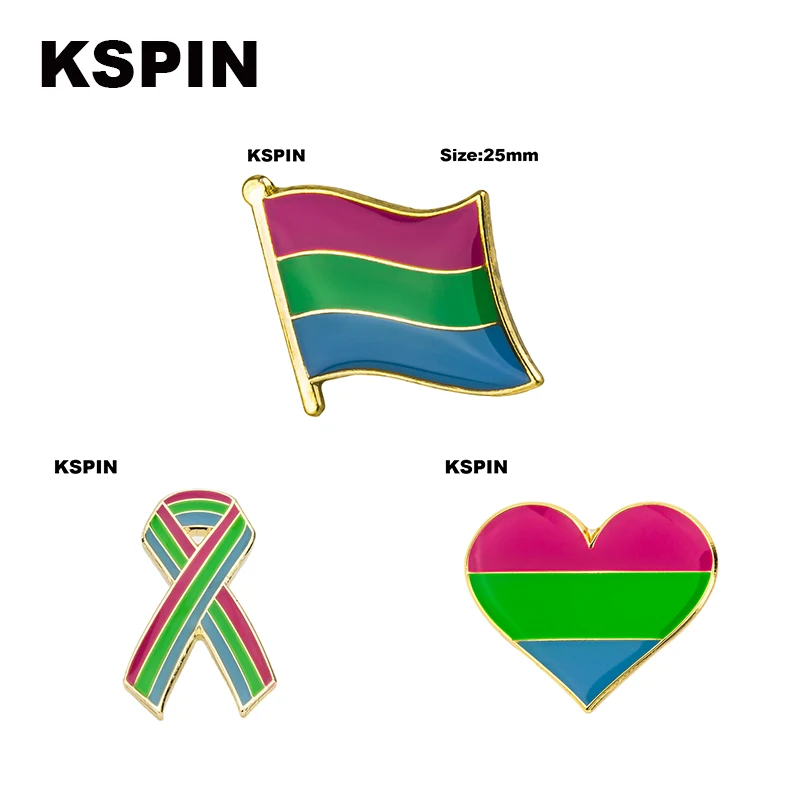 

LGBT Rainbow homosexual Lipstick Kiss lip Lesbian Pride Flag Pride heart shaped flag lapel pin badge pin Brooch Icons XY0633