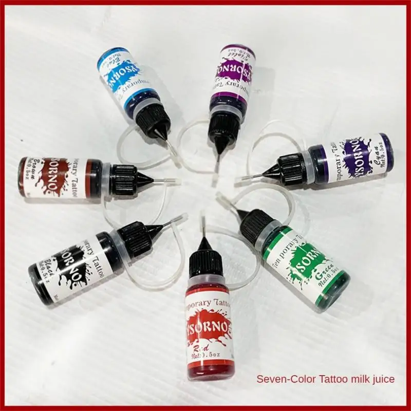 Tattoo Ink Tattoo Ink Pigment Tattoo Ink Kit Tattoo Transfer Cream Tattoo Pen Kits 1/3/5/10PCS 7 Color Temporary Tattoo Male Cream Long-lasting Waterproof Ink Henna Tattoo Female Semi-permanent DIY Art Tools