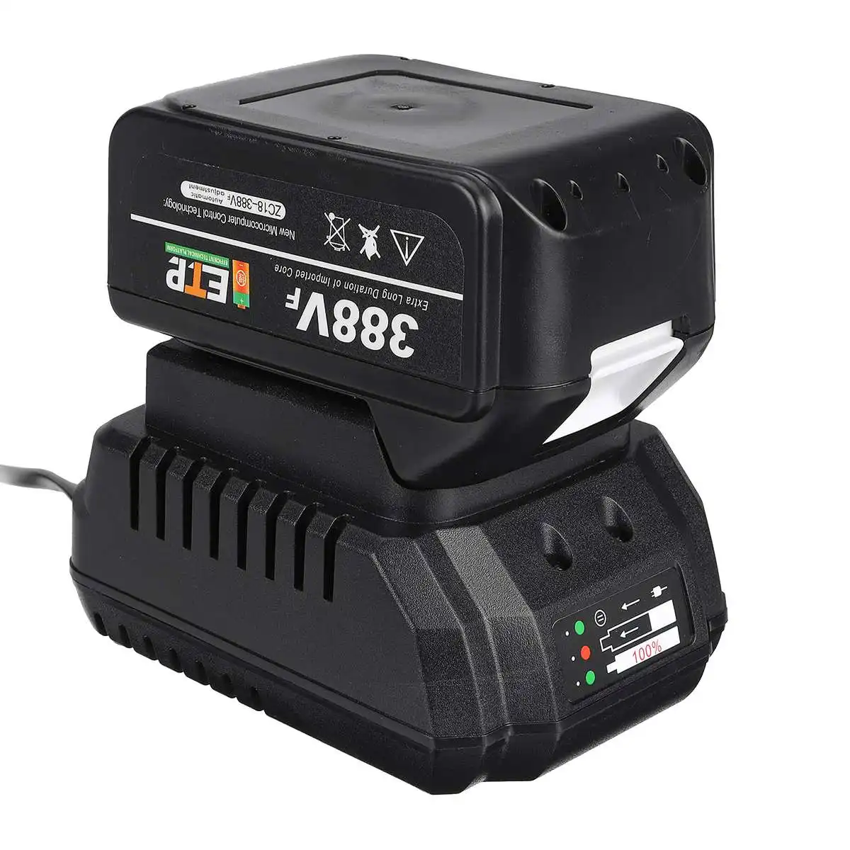 Drillpro 1 PC 388VF Rechargeable Battery for Makita Interface 15000mAh Lithium Battery for Electric Wrench Drill Saw Power Tools 4