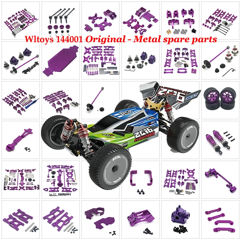 KIMISS RC Wheel in Metallo per 1:14 144001 - Supporti Anteriori e Posteriori C a Forma, Facile Installazione