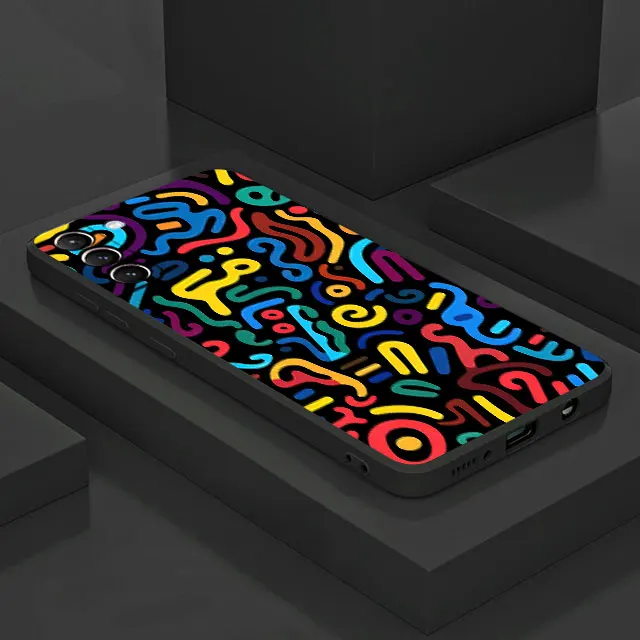 Colorful Lines Graffiti Soft Shell Phone Case