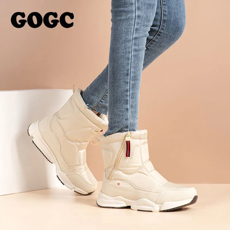 Женские ботинки GOGC, женские зимние ботинки, женские зимние ботинки, женские ботинки, зимние ботинки для женщин, зимняя обувь, ботильоны G9906