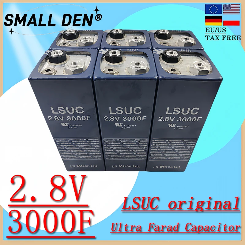 

LSUC original Super Farad Condensator 2.7V 2.8V 3000F 55*55*155mm Lange Voet 2.8V 3000F Supercondensator Voor Auto Auto Voeding