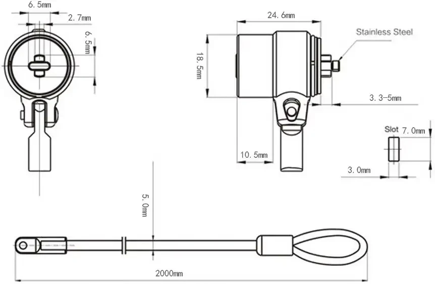 Laptop Lock with 6.5ft Steel Cable Universal Anti-Theft Lock for Home Office Store Notebook Tablets iPad Cellphone Commodities