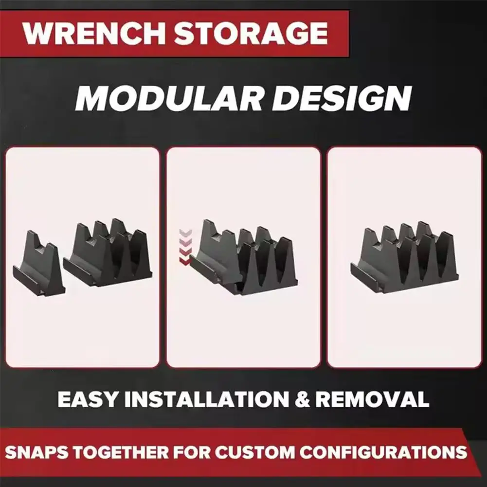 20pcs Magnetic Wrench Organizer Storage Rack For Toolbox 6mm To 38mm Wrench Holder Holds Up To 20 Wrenches Tool Storage Shelf 5