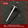 22cm Medieval Arthur Pendragon Swords Metal Katana Samurai Sword Uncut Blade Model Accessories Keychain Gifts Toys for Boys 1
