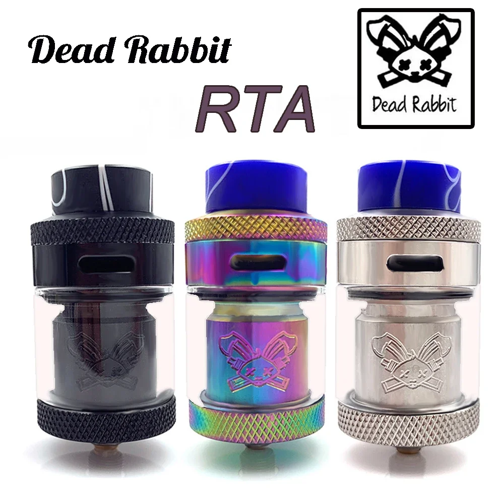 

RunVape Dead Rabbit RTA Tank 24MM Vape Atomizer 2ml/4.5ml Resin Drip Tips for 510 Thread Aegis Boost Box Mod