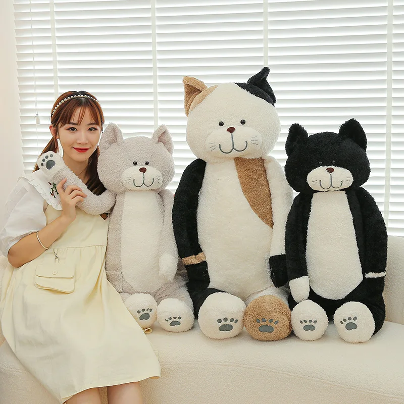 Adorable Long Pillow  Doll Plu Toy Soft Snly Feline Friend Perfect Birthday Gift for Girls Stuffed Animal Collectible