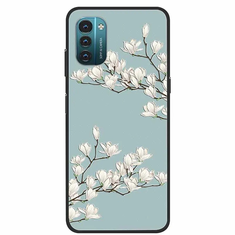 3D Flower Embossed Soft Silicone Protective Phone Case - Stylish Bumper Cover