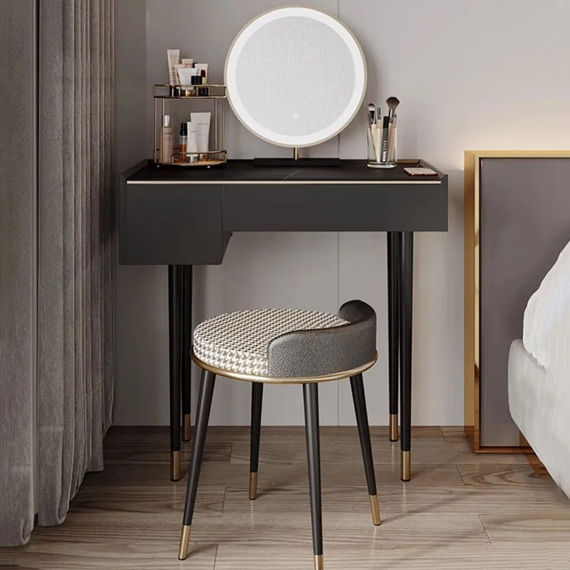 Slate Makeup Vanity Table Dressing Table With Mirror Storage Home Furniture