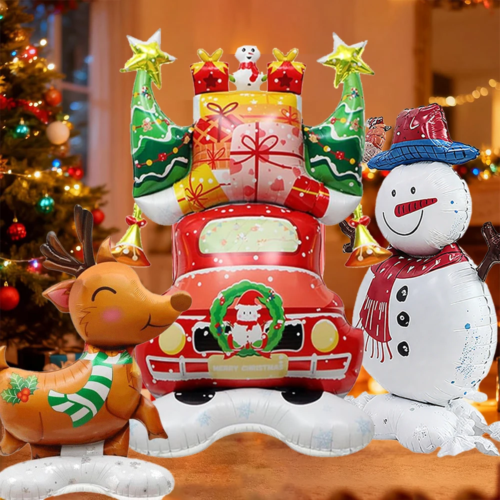 Weihnachten Folienballon Große Größe Selbststehender Weihnachtsmann Schneemann Ballon Weihnachtsfeier Dekoration Neujahr Navidad Supplies – Detail 4