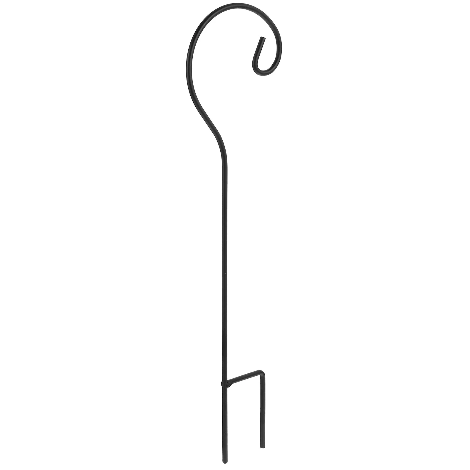 

4 Pcs Shepherd Hooks for Garden Stakes 2pcs Heavy Duty Clothes Rack Deck Shepherds Lights Pile Iron