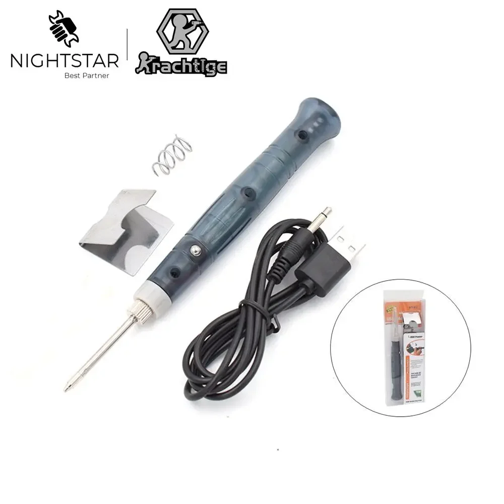 Mini USB Electric Portable Soldering Gun with LED Indicator Hot Iron Welding Heating Tool 5V 8W Soldering Iron 8w usb soldering iron mini portable professional pen soldering iron station tip indicator powered kit tools with fast heating