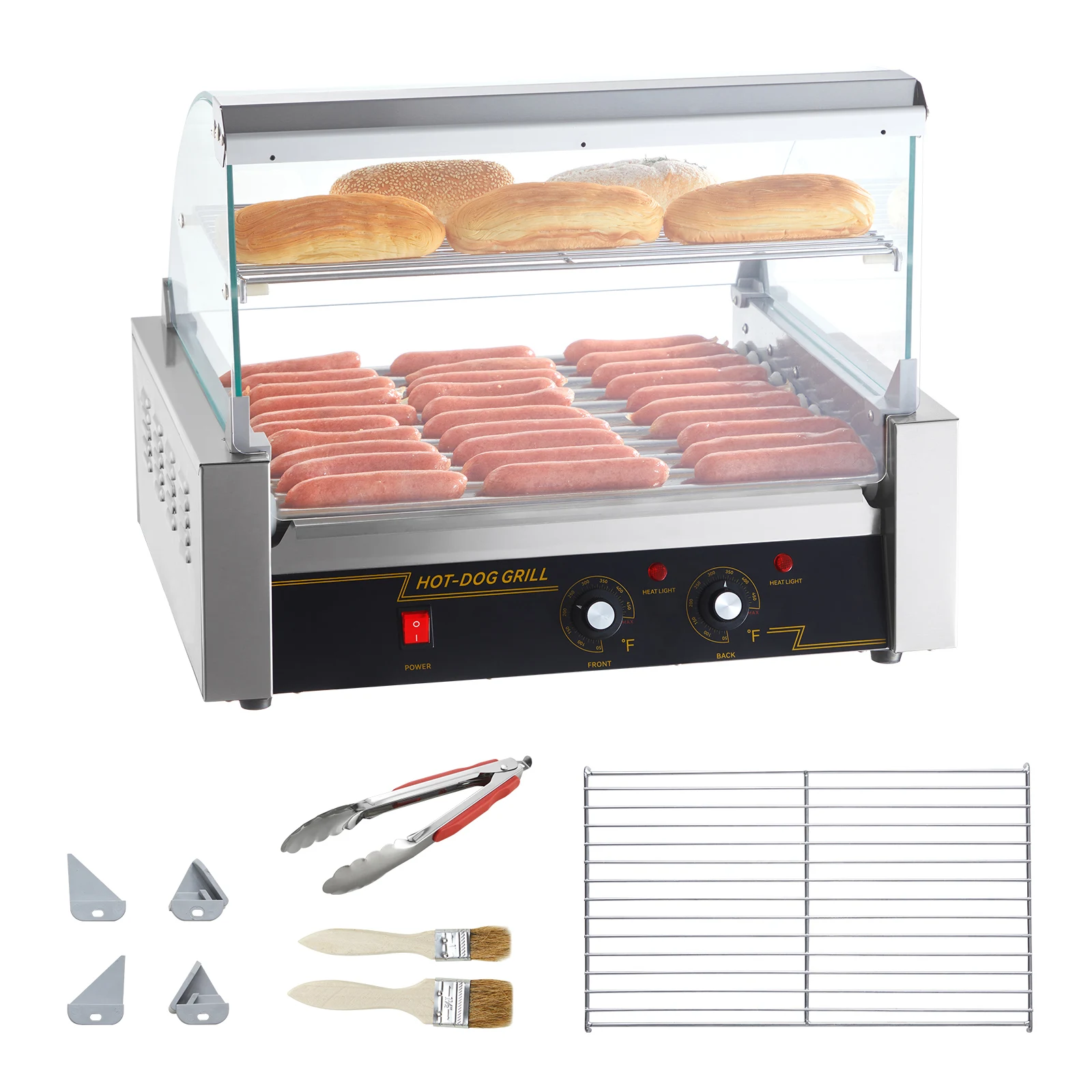 SucceBuy 5/7/11 Rods Commercial Hot Dog Roller Electric Sausage Maker Barbecue Grill Machine for Camping Party Home Appliance 1