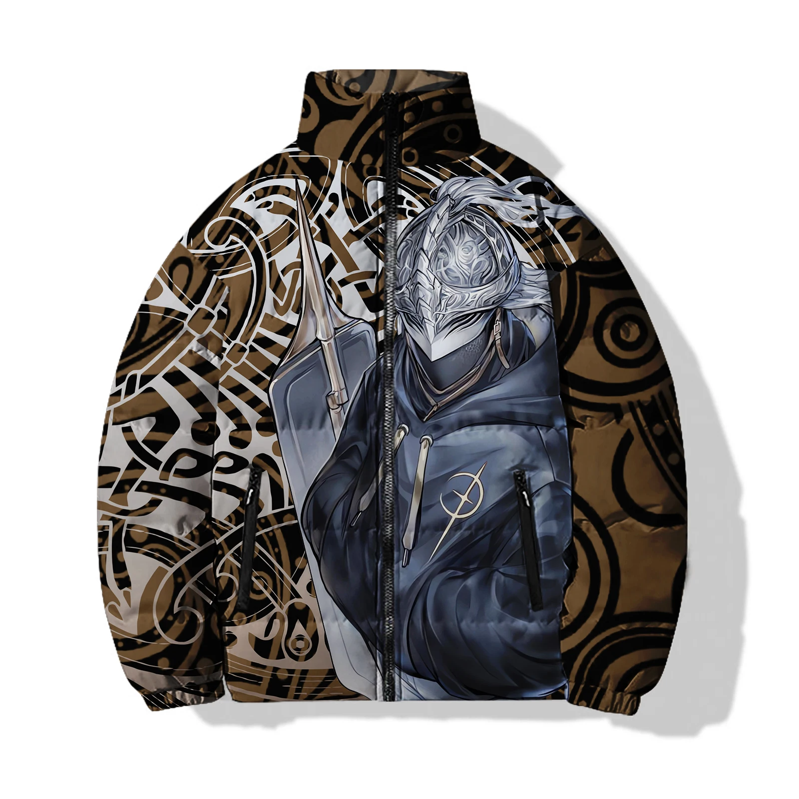 thumbnail image 1 of Chaquetas de caballero para hombre, nuevas chaquetas de plumas con estampado 3D, abrigos de invierno para hombre, parkas de moda cálidas y duraderas, parkas para hombre, 1 of 5