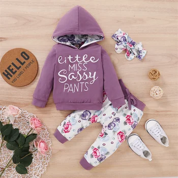 Baby Girl Hoodie & Pants Set 1
