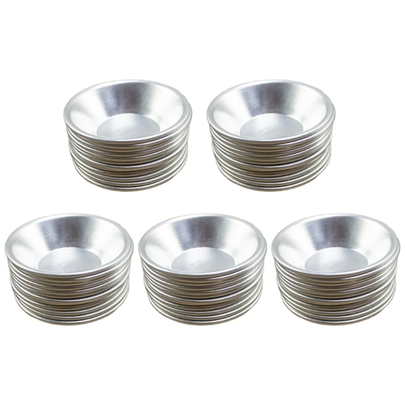 

N7MD Set of 50 Small Baking Cups Aluminum Moulds Cupcake Molds Muffin Tins