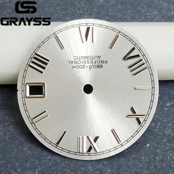 Steel Roman Numerals for DateJust Sunburst Watch Dial - Black, Blue, Gold, Silver Options (White A)