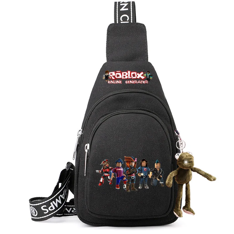 2024 New Fashionable Children's Canvas Small Chest Bag Customized for Roblox Cute Casual Shoulder Messenger Bag for Students 4