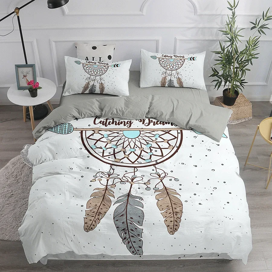 153630-2ae9bc.jpg Secb476849b2943d6be20b046ce1517266 Dream Catcher Bedding Set Elegant Bohemian Duvet Cover Queen 240x220 Ethnic Quilt Cover Single Double King Comforter Bed Cover Mallzona