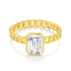 100% Real 14k Gold Diamond Ring Emerald Moissanite 2ct 6*8mm Luxury Designer AU585 K Gold Wedding Jewelry For Women High Quality 4